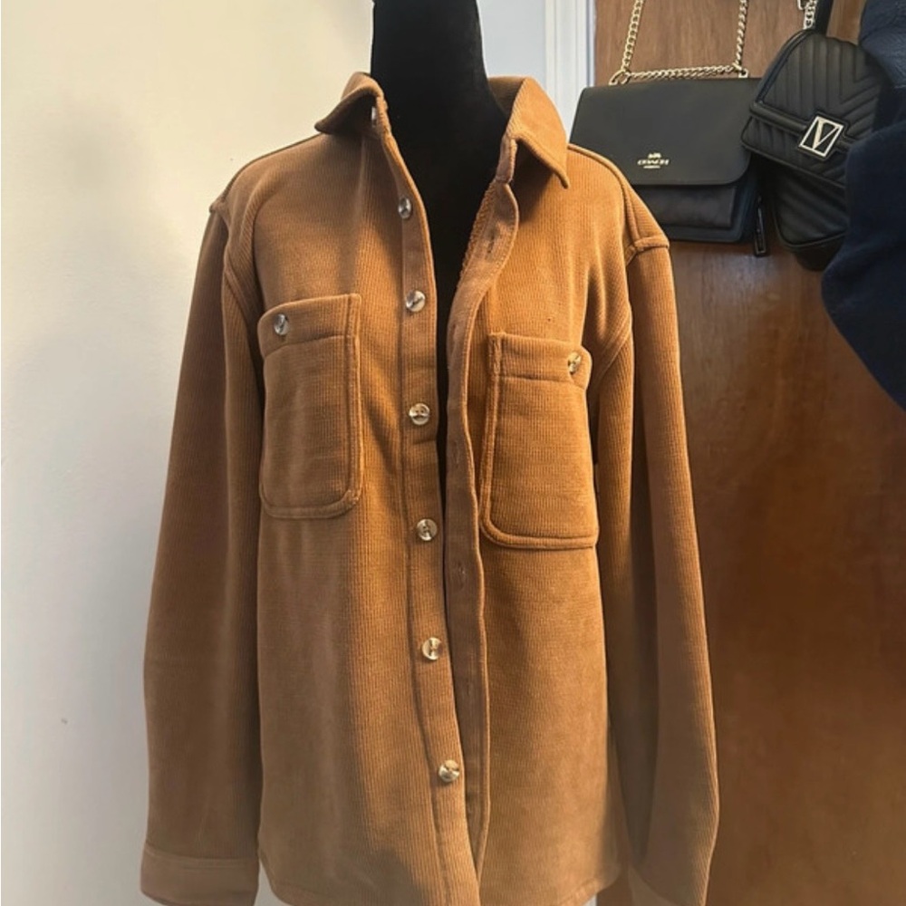 Men's Brown Button-Up Jacket